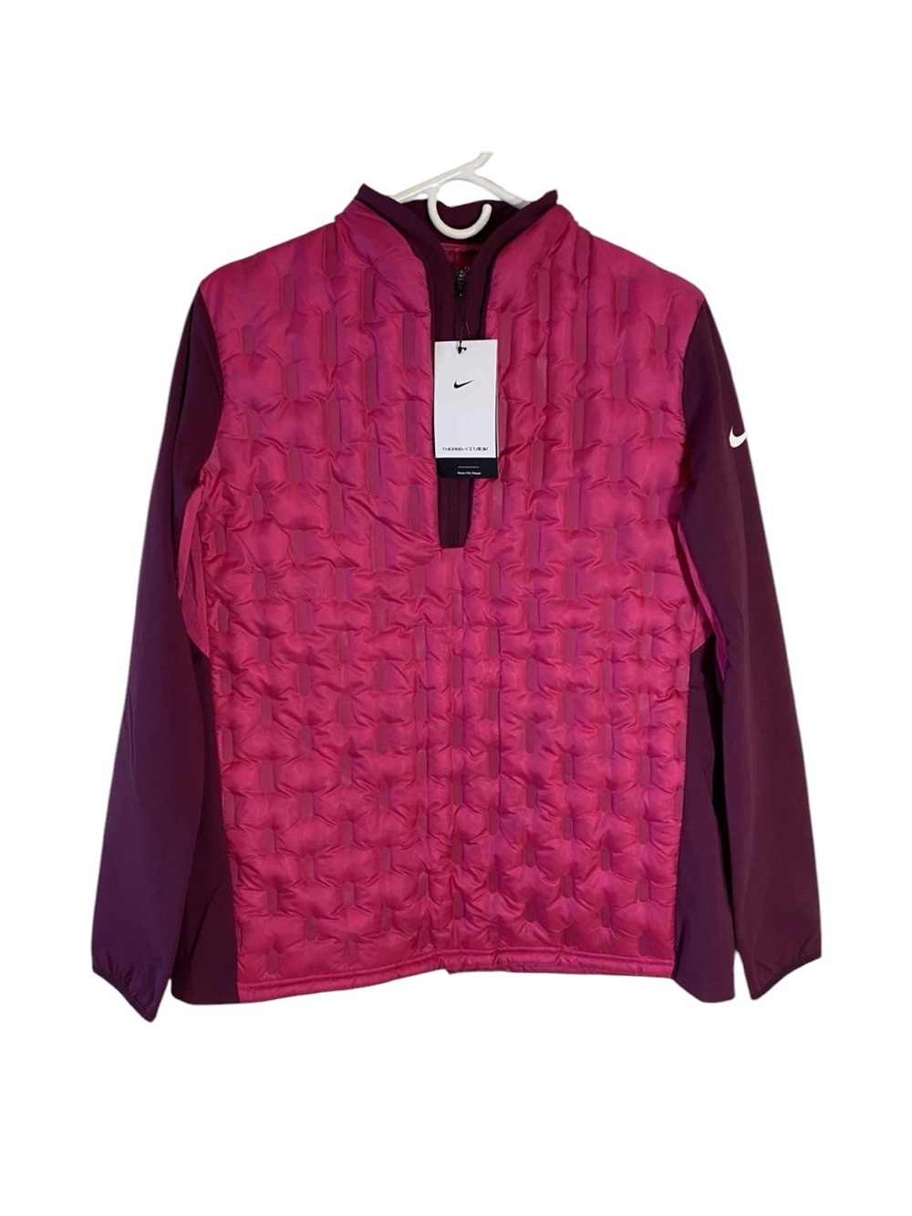 Nike Golf Therma-Fit ADV Aeroloft Repel 3/4 Zip Jacket Pink Purple $250 Size XS